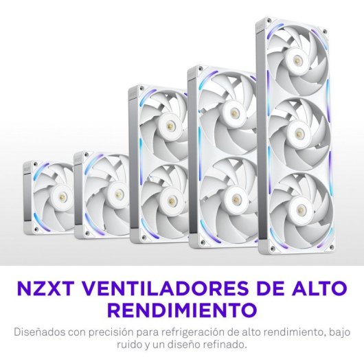 Ventilador suplementario NZXT F120X 120 mm 3100 RPM con RGB multicolor PWM