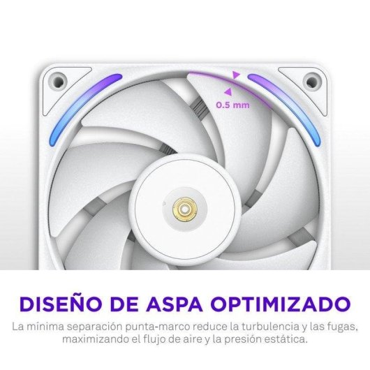 Ventilador suplementario NZXT F120X 120 mm 3100 RPM con RGB multicolor PWM