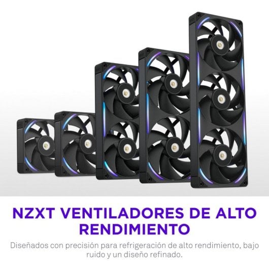 Ventilador suplementario NZXT F240X 240 mm 3100 RPM RGB doble ventilador