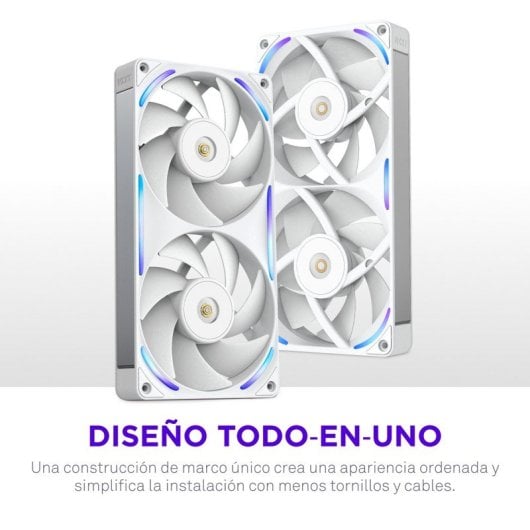 Ventilador suplementario NZXT F240X 240 mm 3100 RPM RGB blanco doble ventilador