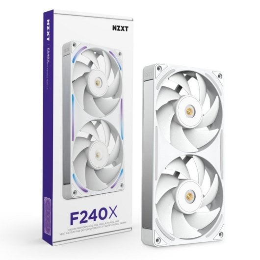 Ventilador suplementario NZXT F240X 240 mm 3100 RPM RGB blanco doble ventilador