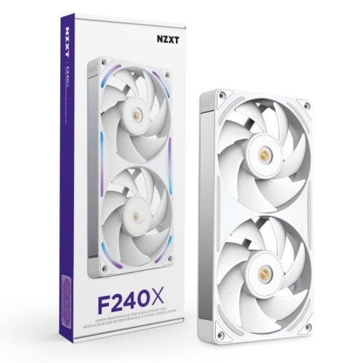 Ventilador suplementario NZXT F240X 240 mm 3100 RPM RGB blanco doble ventilador