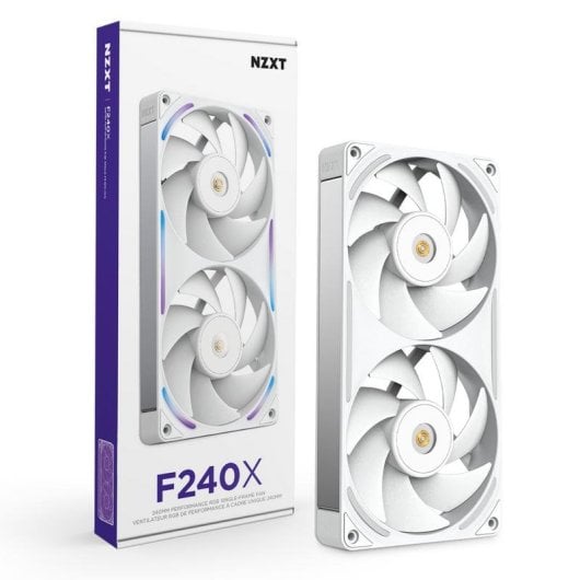 Ventilador suplementario NZXT F240X 240 mm 3100 RPM RGB blanco doble ventilador