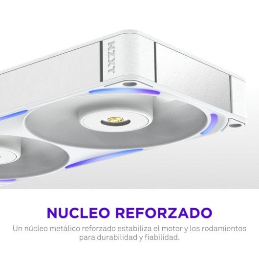 Ventilador suplementario NZXT F240X 240 mm 3100 RPM RGB blanco doble ventilador