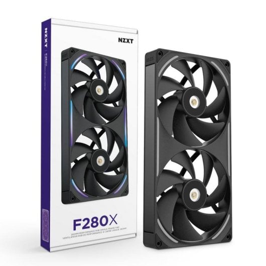 Ventilador suplementario NZXT F280X 280mm 2400RPM RGB doble 14cm PWM