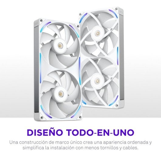 Ventilador suplementario NZXT F280X 280 mm 2400 RPM RGB blanco 2x140 mm