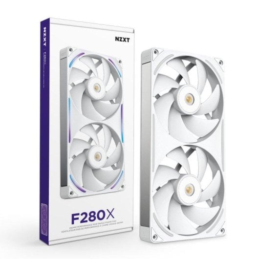 Ventilador suplementario NZXT F280X 280mm 2400RPM RGB-LED Weiß Dual-Fan