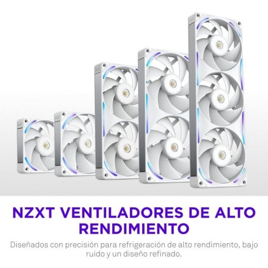 Ventilador suplementario NZXT F280X 280 mm 2400 RPM RGB blanco 2x140 mm