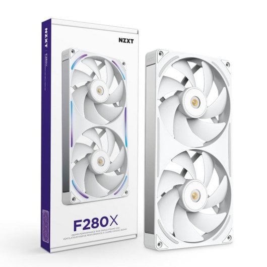 Ventilador suplementario NZXT F280X 280mm 2400RPM RGB-LED Weiß Dual-Fan