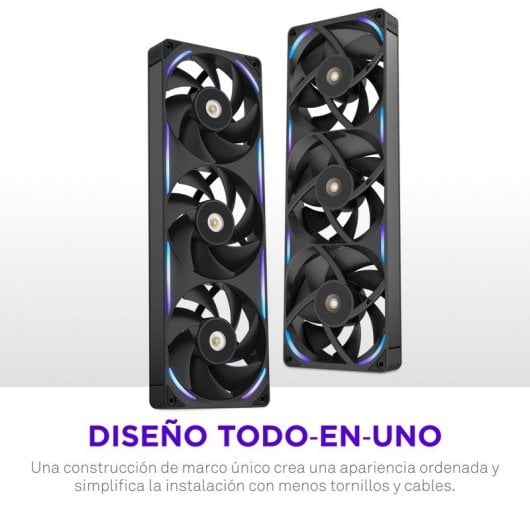 Ventilador suplementario NZXT F360X 360 mm 3100 RPM RGB Negro con PWM