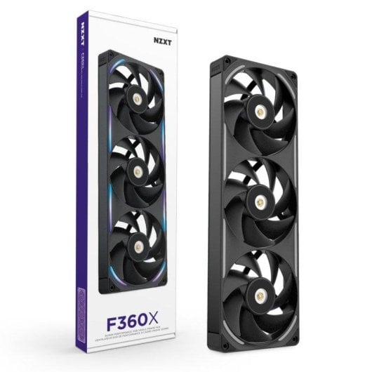 Ventilador suplementario NZXT F360X 360 mm 3100 RPM RGB Negro con PWM