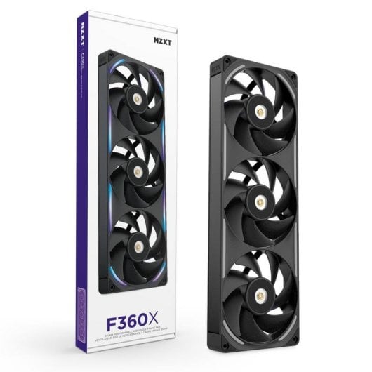 Ventilador suplementario NZXT F360X 360 mm 3100 RPM RGB Negro con PWM