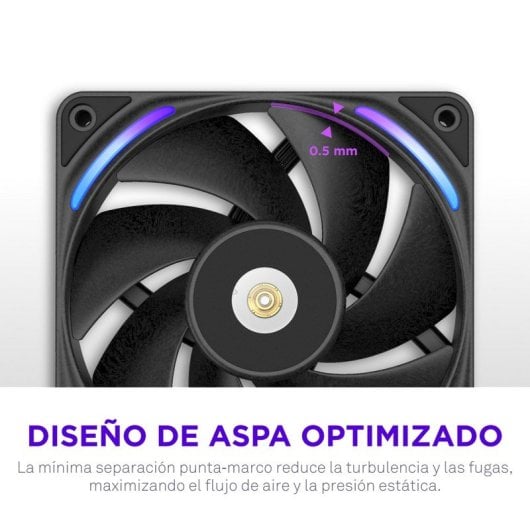 Ventilador suplementario NZXT F360X 360 mm 3100 RPM RGB Negro con PWM