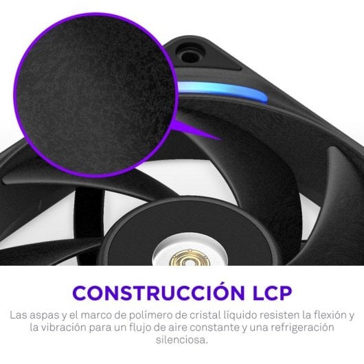 Ventilador suplementario NZXT F120X 120 mm 3100 RPM con iluminación LED RGB