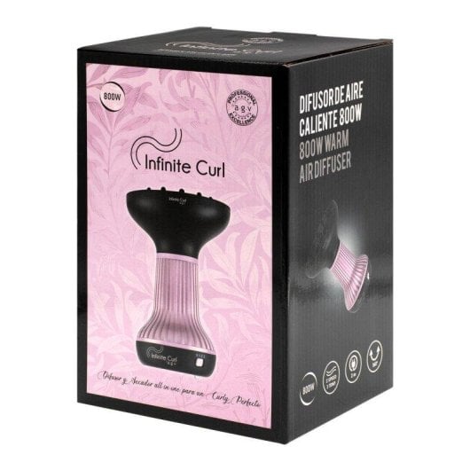 Secador de pelo By AGV Infinite Curl violeta difusor integrado 800 W ultraligero