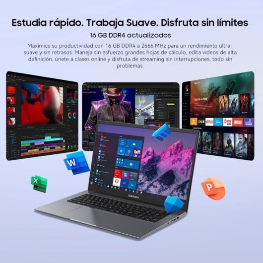Blackview Acebook 10 16gb 512gb Ssd Windows 11 Pro Intel N150  Gráficos Intel  Pantalla 18,5" Wi-fi 6 Gris