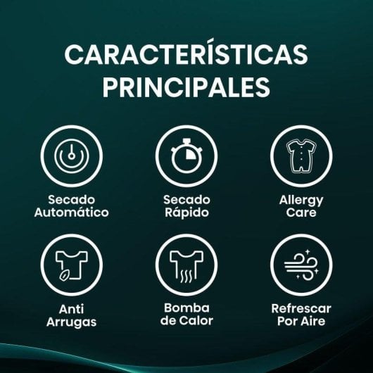 Secadora de bomba de calor Hisense DHQE900UWDC 9 kg Clase D antihuellas Allergy Care