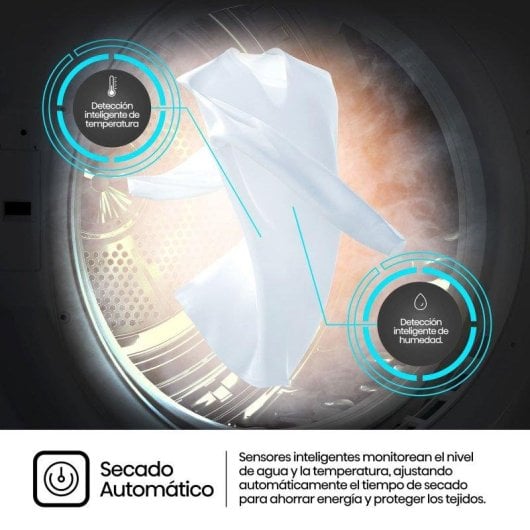 Secadora de bomba de calor Hisense DHQE900UWDC 9 kg Clase D antihuellas Allergy Care