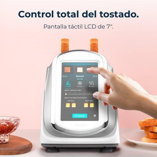 Grille-pain Cecotec ToastPad Double Pro Screen écran tactile TFT 7" 1400W