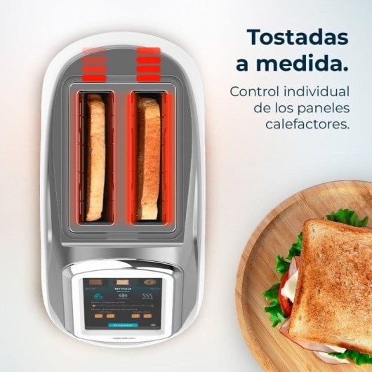 Grille-pain Cecotec ToastPad Double Pro Screen écran tactile TFT 7" 1400W