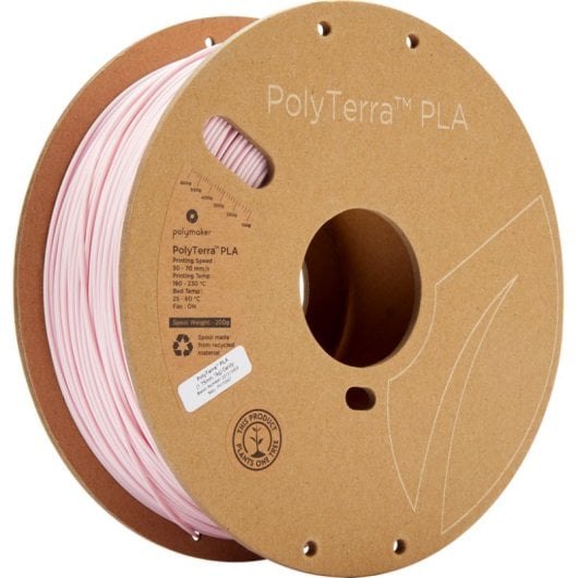 Filamento PLA Polymaker PolyTerra Rosa 1,75 mm Ecológico Fácil Impressão