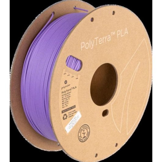 Filamento PLA Polymaker PolyTerra PM70852 Violeta 1,75 mm Ecológico Fácil Impressão