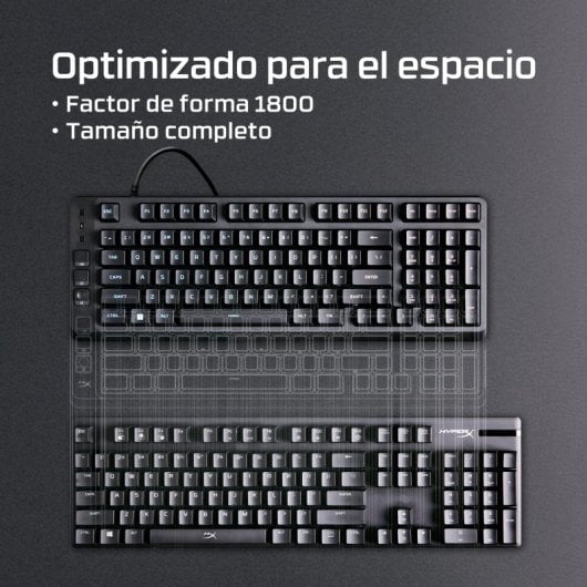 Teclado HyperX Eve 1800 de membrana compacto Layout ES iluminación RGB y teclas multimedia