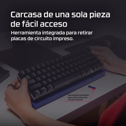 HyperX Alloy Origins 2 65% Teclado mecánico compacto hot-swappable RGB switch red Layout ES