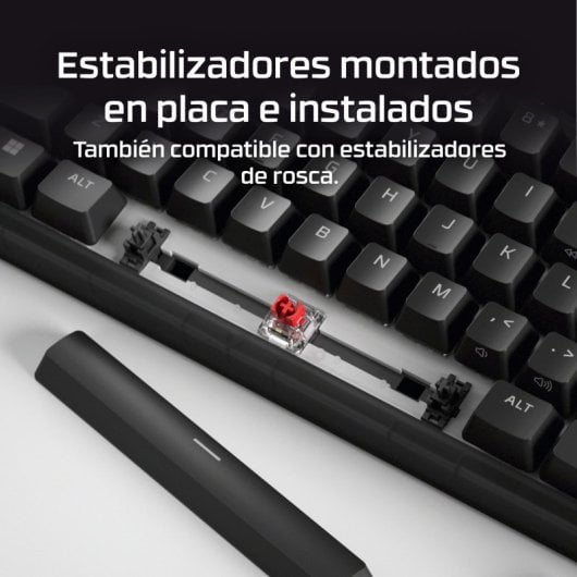 HyperX Alloy Origins 2 65% Teclado mecánico compacto hot-swappable RGB switch red Layout ES