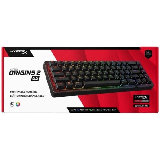 Teclado HyperX Origins 2 65 mécanique compact Layout ES Hot-Swappable RGB