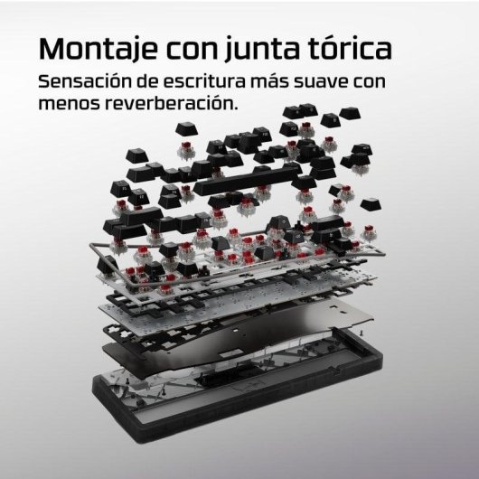 Tastiera HyperX Alloy Origins 2 65% compatta Hot-Swappable RGB switch red Layout ES