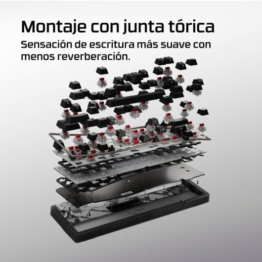 HyperX Alloy Origins 2 65% Teclado mecánico compacto hot-swappable RGB switch red Layout ES