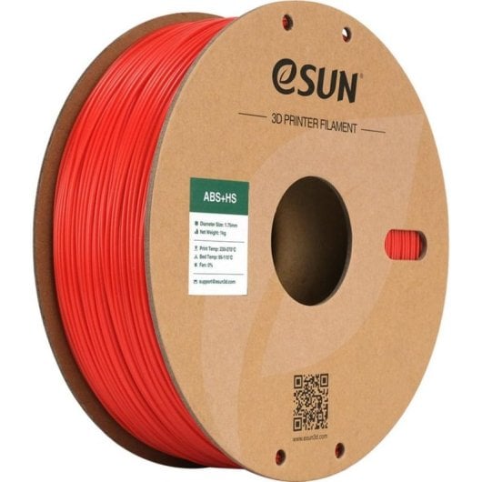 Filamento ABS eSUN ABS+HS175R1P1 Rosso 1,75 mm Alta Velocità Basso Odore