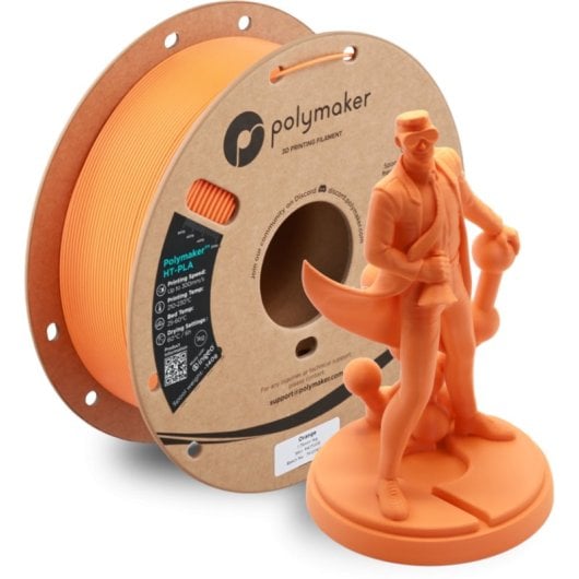 Filamento PLA-HT Polymaker PA17009 Naranja 1,75 mm Alta Estabilidad Térmica