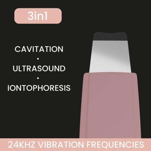 Peeling ultrasónico Beautifly B-Scrub Blush 5 en 1 EMS luz LED carga inductiva