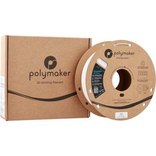 Filamento PLA-HT Polymaker PA17002 Blanco 1,75 mm Alta Estabilidad Térmica