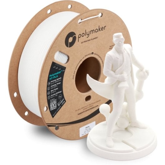 Filamento PLA-HT Polymaker PA17002 Blanco 1,75 mm Alta Estabilidad Térmica