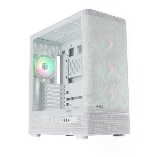 Carcasa ATX Abysm Danube Sava H500 II Air Blanca 4 Ventiladores ARGB Cristal Templado