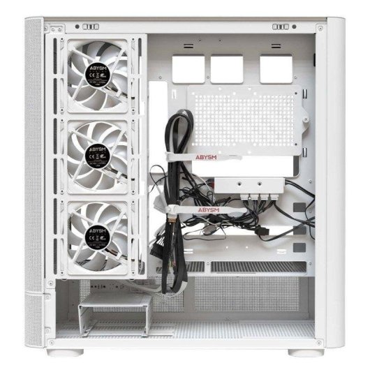 Carcasa ATX Abysm Danube Sava H500 II Air Blanca 4 Ventiladores ARGB Cristal Templado