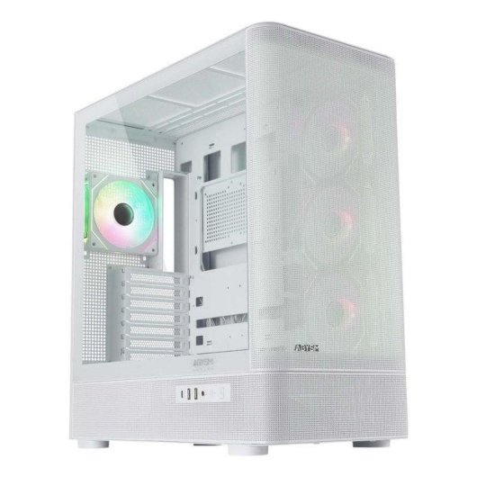 Carcasa ATX Abysm Danube Sava H500 II Air Blanca 4 Ventiladores ARGB Cristal Templado