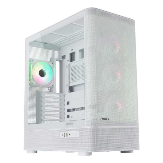 Carcasa ATX Abysm Danube Sava H500 II Air Blanca 4 Ventiladores ARGB Cristal Templado