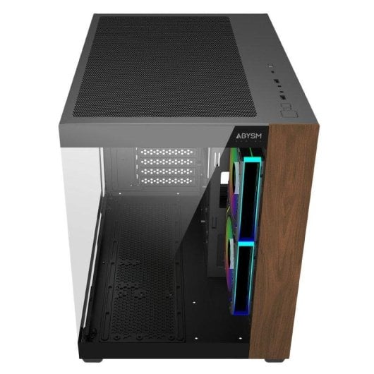 Caja ordenador Abysm Danube Sava Nature 285C Micro ATX madera cristal ARGB