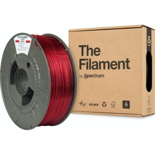 Filamento PETG The Filament TF-24028 Rosso 1,75 mm Bobina Riciclata Facile Stampa