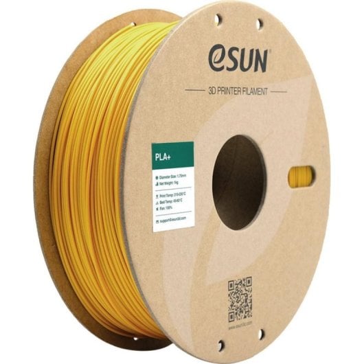 Filamento PLA+ eSUN PLA+175Y1P1 Amarelo 1,75 mm Alta Resistência Refill