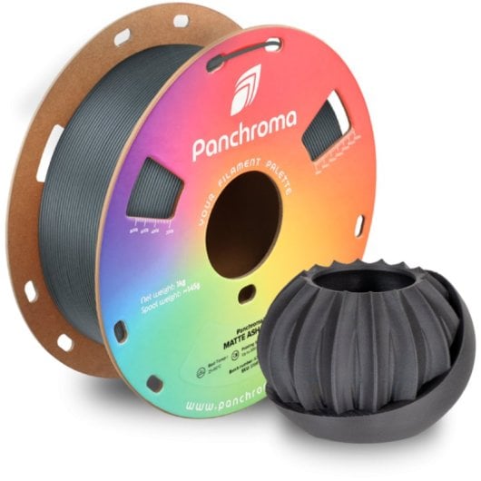 Filament PLA Polymaker Panchroma Matte Gris/Argenté 1,75 mm Finition Mate
