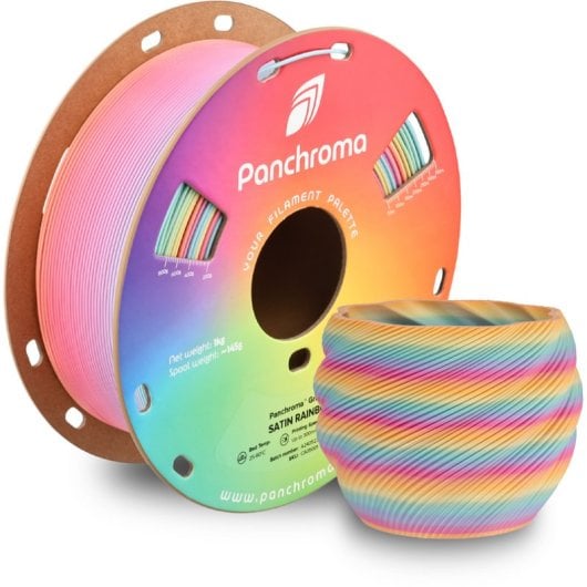 Filamento PLA Polymaker Panchroma CA05001 Rainbow Satinado 1,75 mm Multicolor