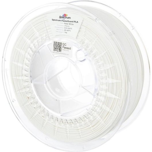 Filament PLA Spectrum 81450 FlameGuard Weiß 1,75 mm V0 UL94 Halogenfrei