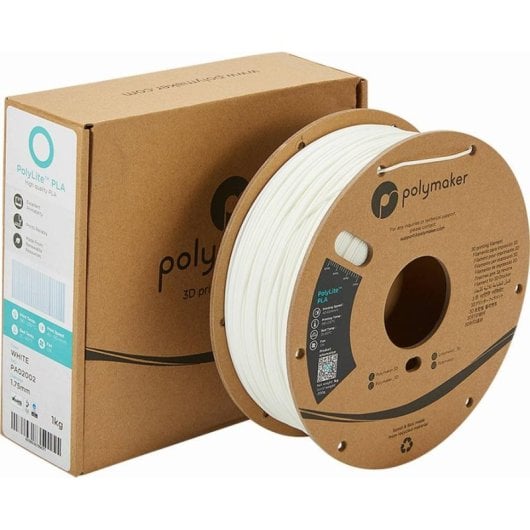 Filamento PLA Polymaker PolyLite PA02002 Bianco 1,75 mm Stampa Facile