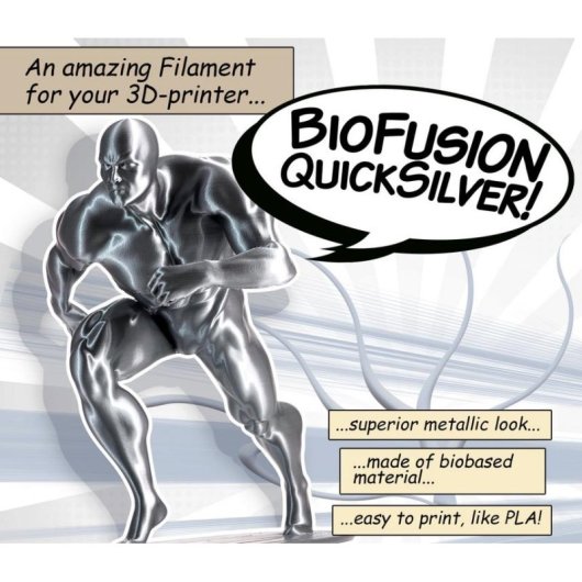 Filament BioFusion Extrudr 9010241466085 Gris Métallique 1,75 mm Haute Résistance