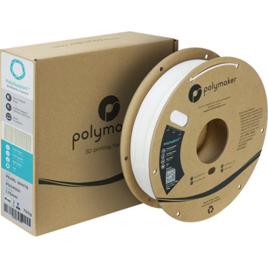 Filamento de Apoyo Polymaker PolySupport Blanco 1,75 mm Fácil Retirada Resistente